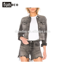 latest women denim jacket fashion jeans and coat apparel set